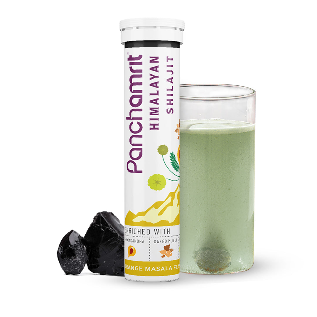 Buy 1 Get 1 FREE | Panchamrit Himalayan Shilajit Effervescent Tablets | Orange Masala Flavour