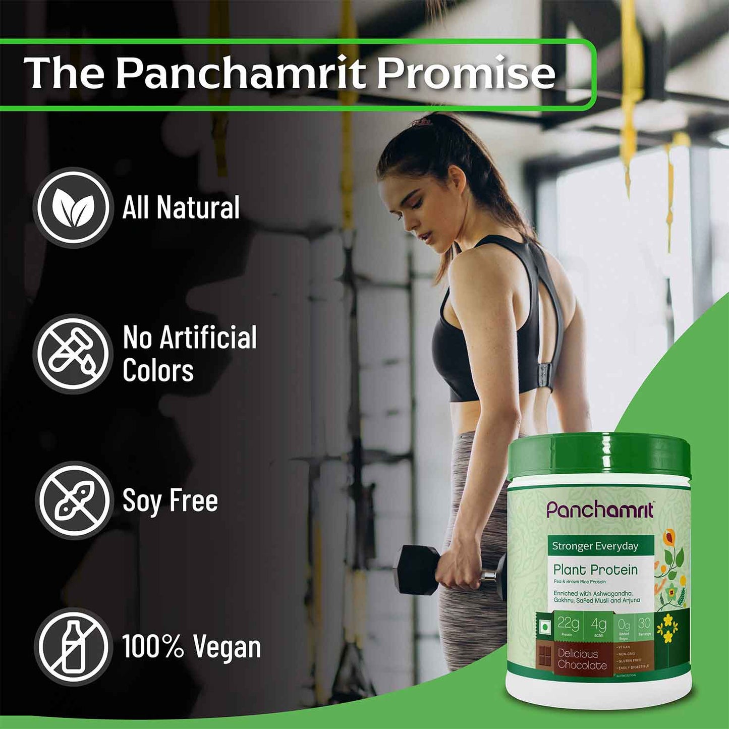 Panchamrit Plant Protein Powder with Ayurvedic Herbs | Chocolate Flavor