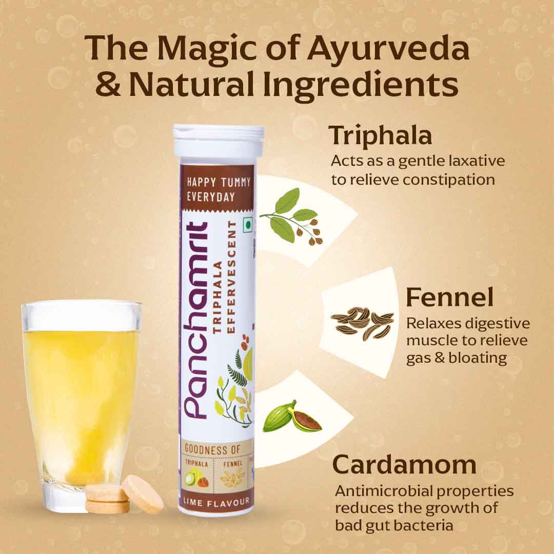 Triphala Effervescent Tablets | Lime Flavor