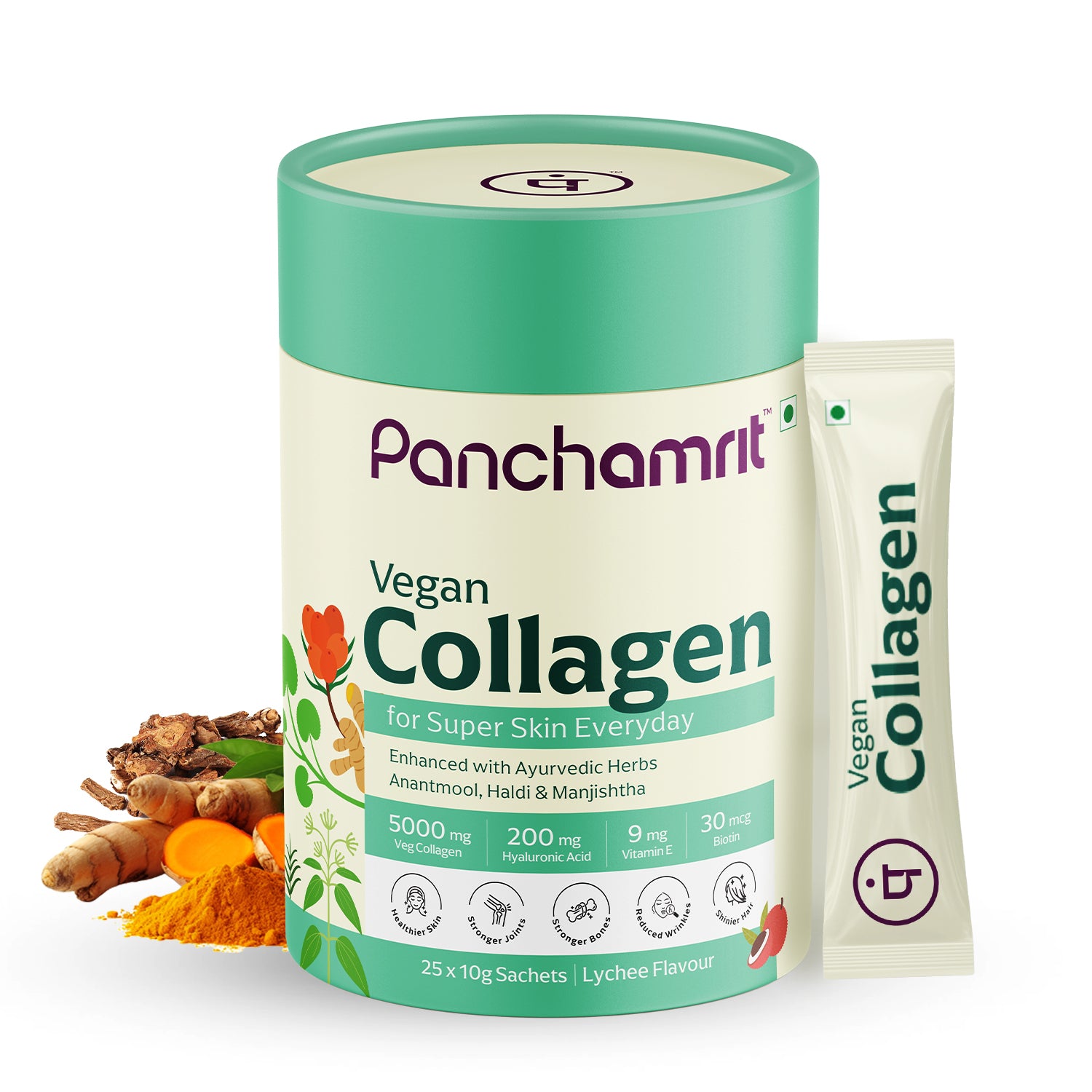 Panchamrit Vegan Collagen Powder| Lychee Flavour