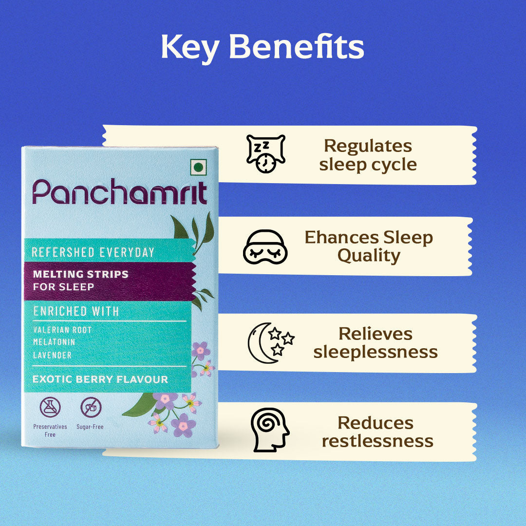 Buy 1 Get 1 FREE | Panchamrit Melting Strip for Sleep | Exotic Berry Flavor