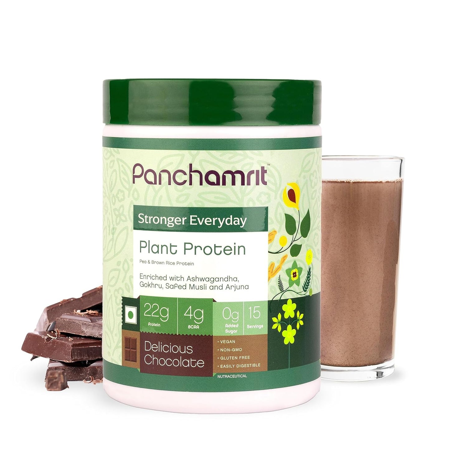 Panchamrit Plant Protein Powder  with Ayurvedic Herbs | Chocolate Flavor