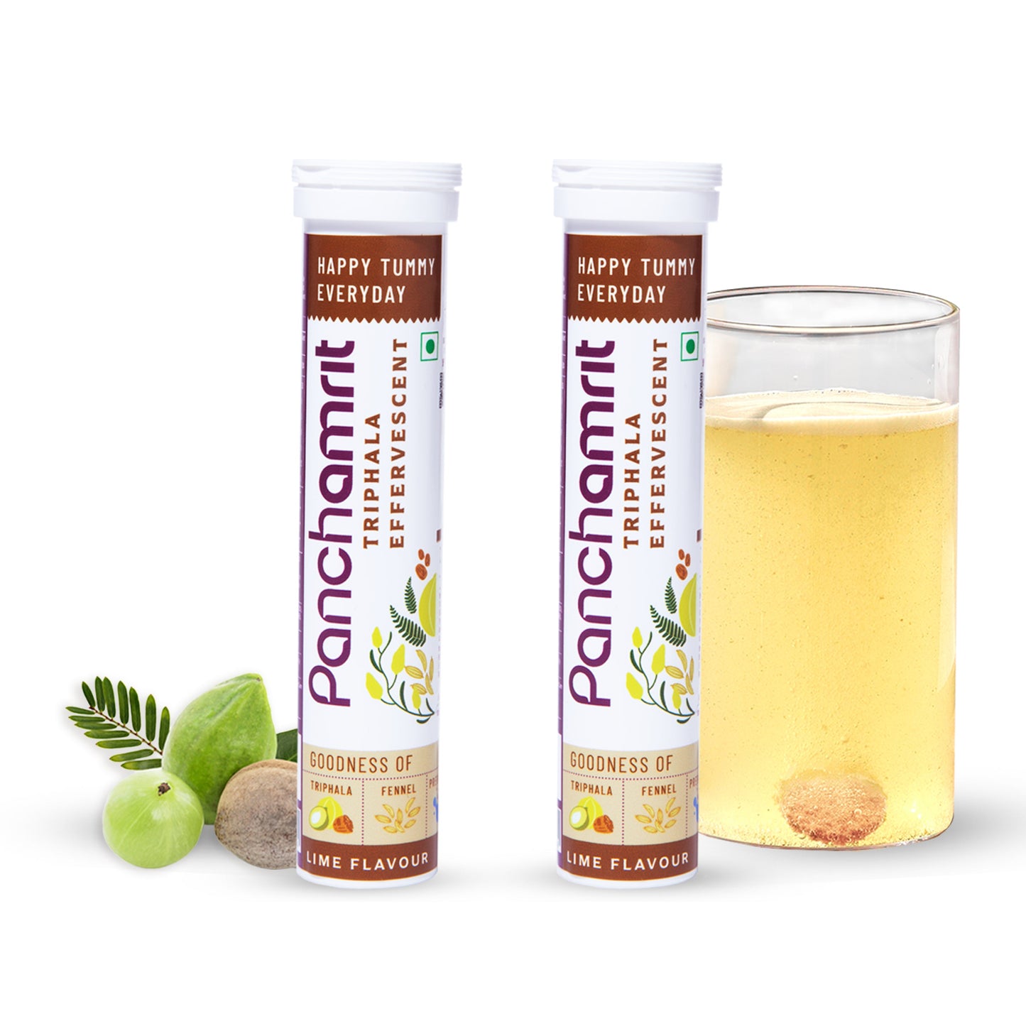 Triphala Effervescent Tablets | Lime Flavor