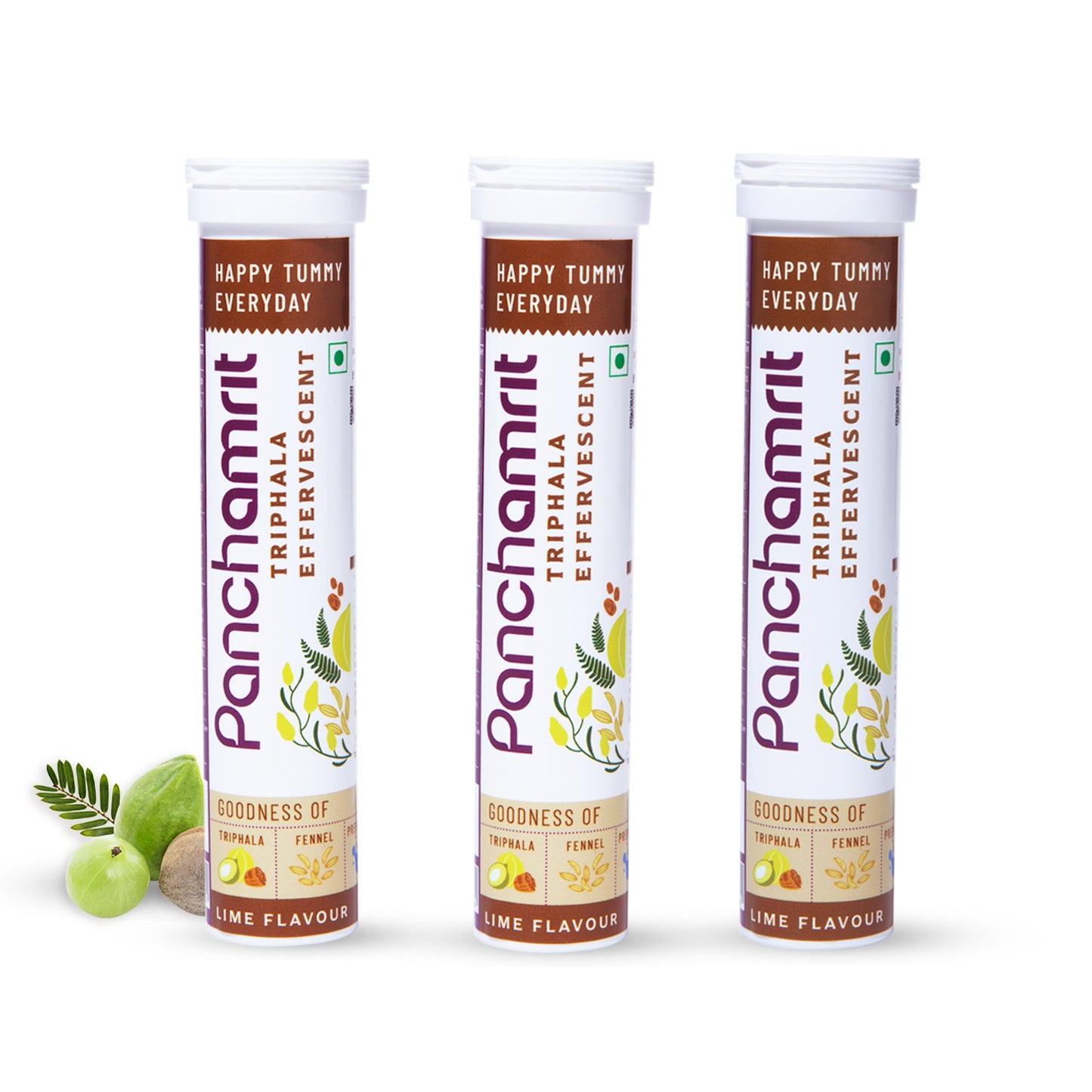 Triphala Effervescent Tablets | Lime Flavor