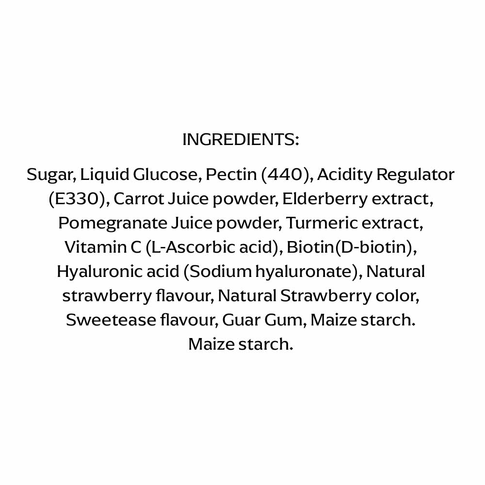 Panchamrit Skin Glow Gummies |  Strawberry Flavor