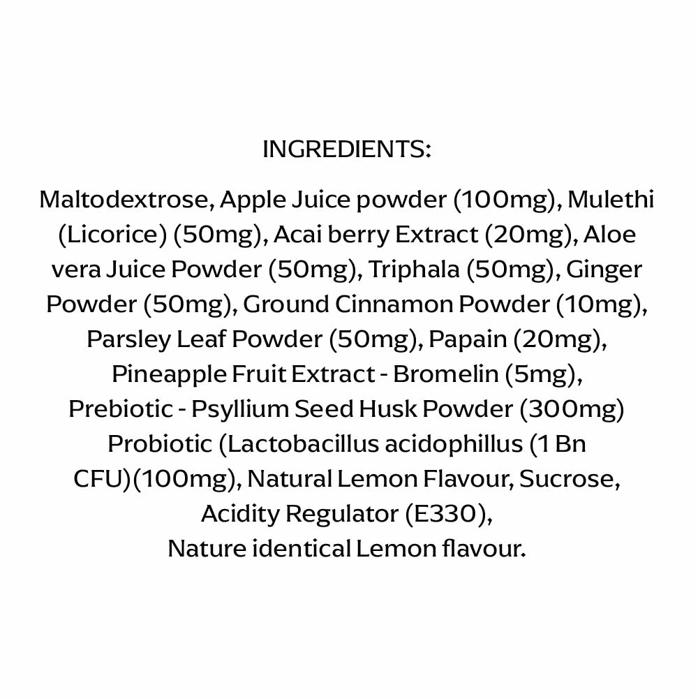 Panchamrit Gut Health Effervescent Tablets |  Zesty Lime Flavor